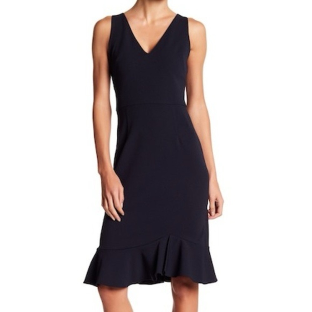 Betsey Johnson Ruffled Scuba Crepe Dress